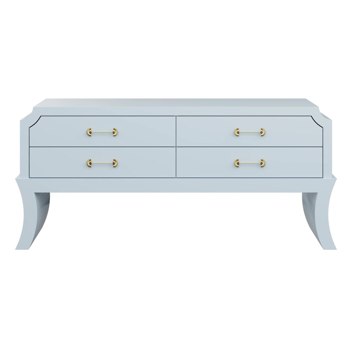 In Stock 72" Beverly Console in Gulfstream Blue Lacquer | Bespoke ...