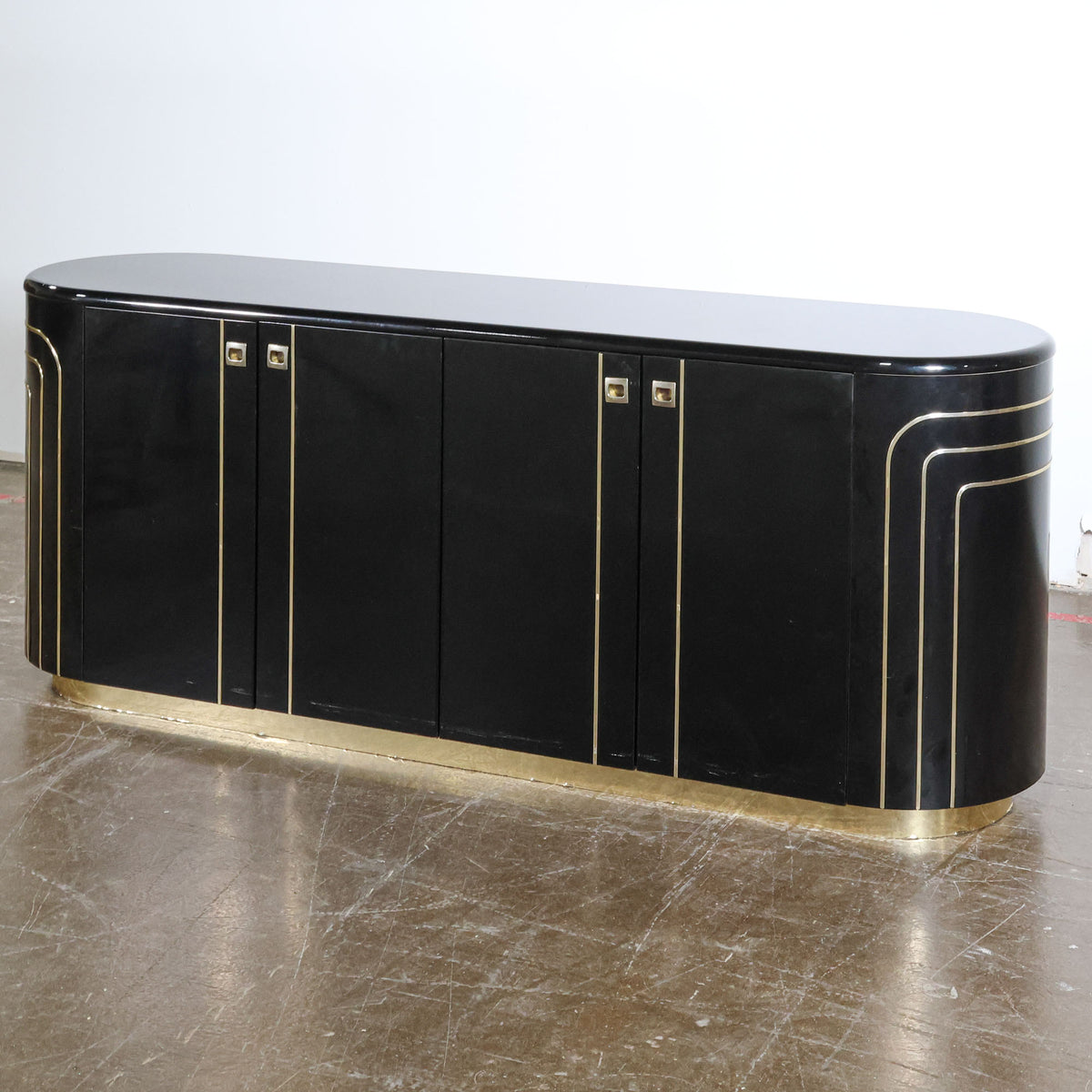 Modern Racetrack Credenza Vintage Furniture Scout Design Studio