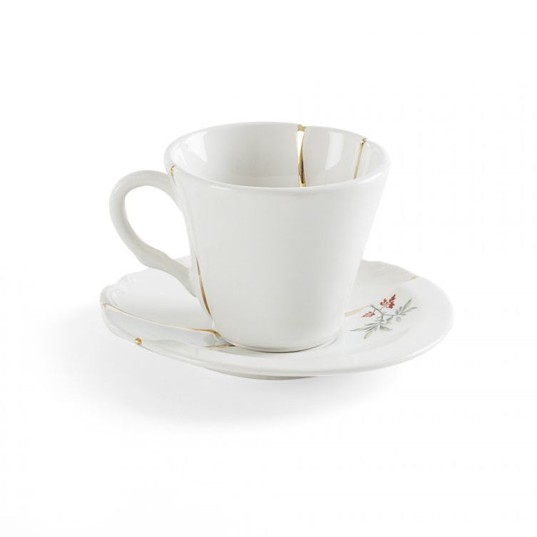 Kintsugi Coffee Cup With Saucer - N’3”