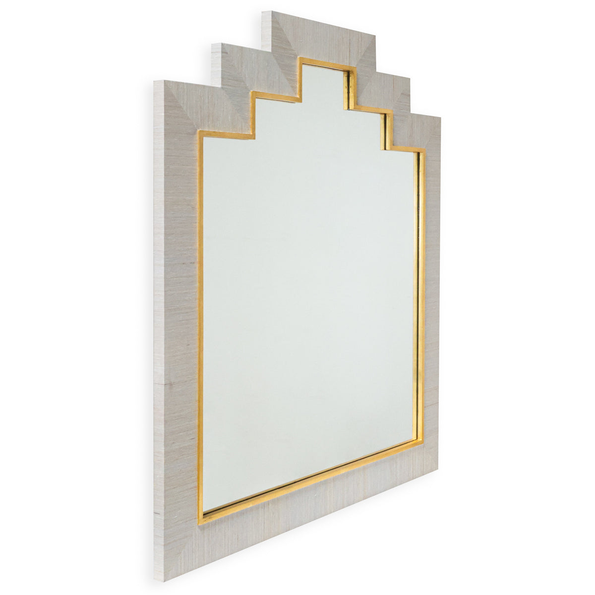 Leslie Mirror Grasscloth Mirror Scout Design Studio