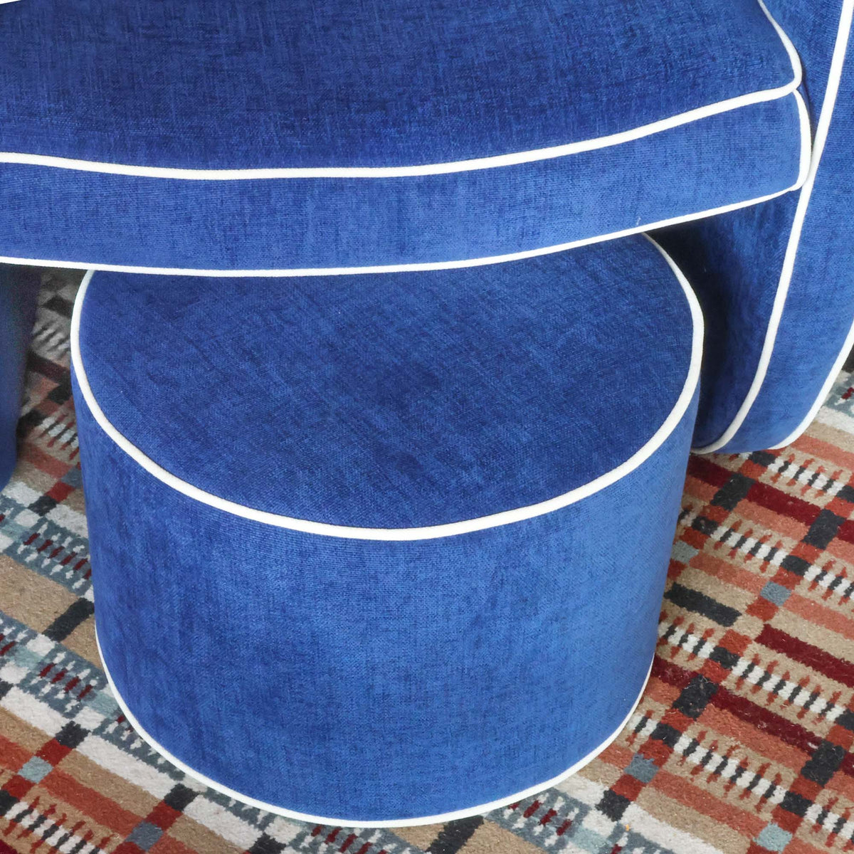 Mod Accent Chair & Ottoman in Navy Unique Accent Chair Scout Design