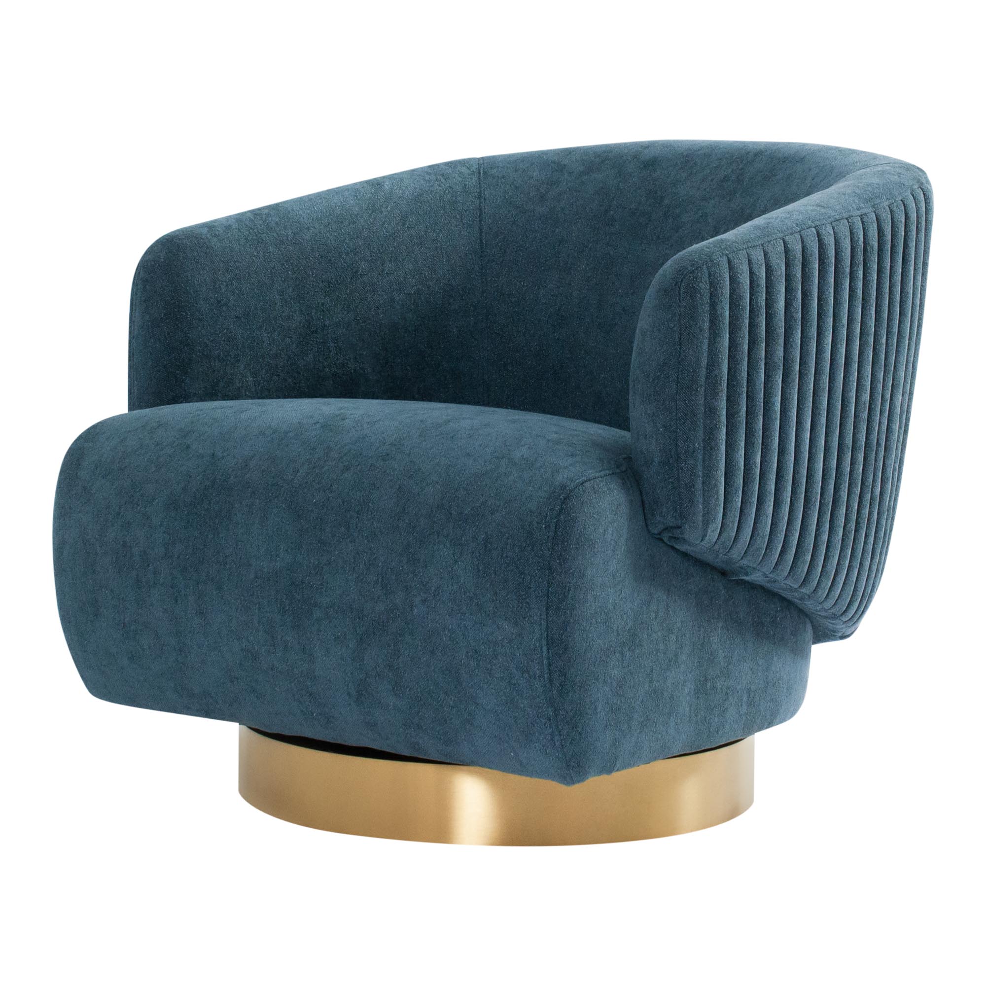 Modern Blue Swivel Chair