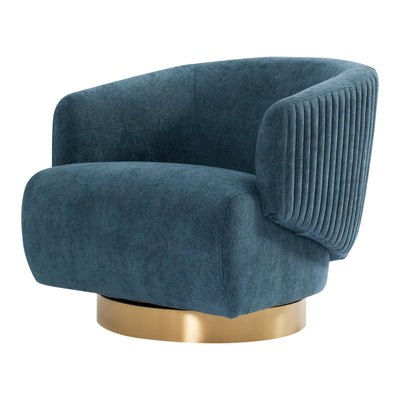 Modern Blue Swivel Chair