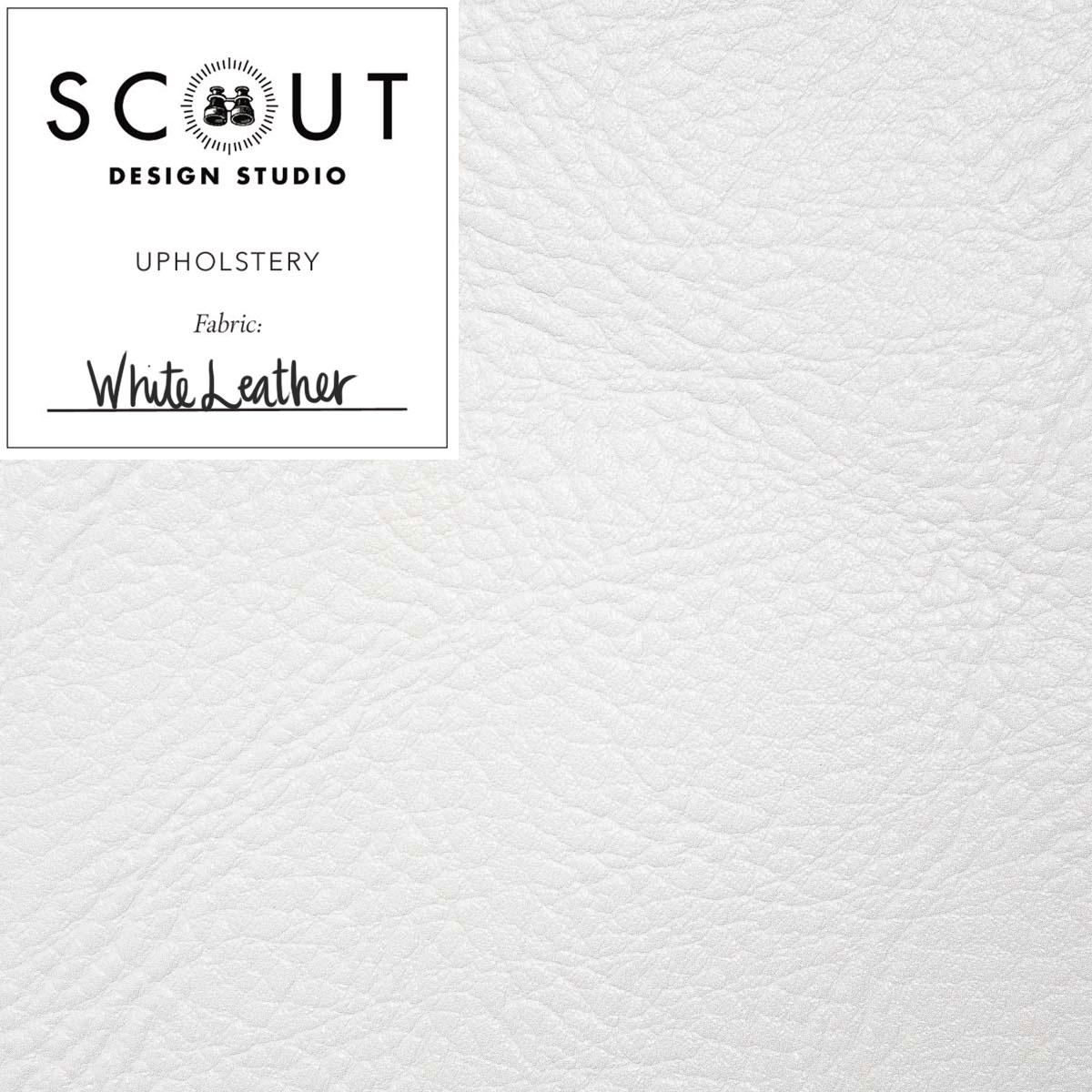 White Leather - Upholstery Designer Fabric 