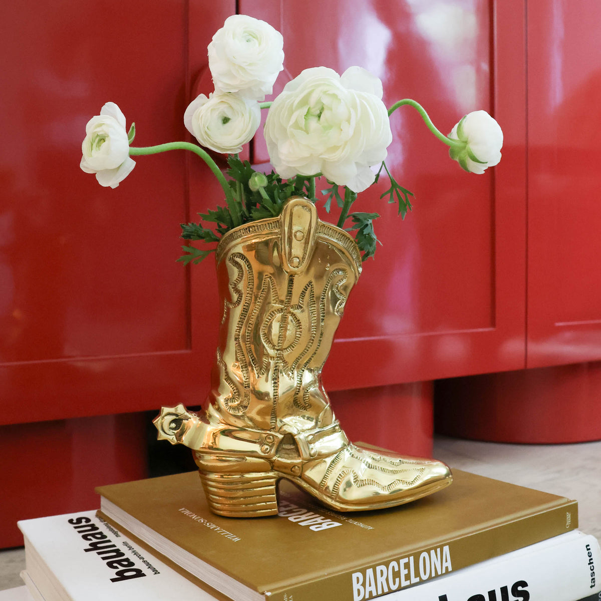 Bot Vase Brass Cowboy Boot Vase | Unique & Unusual Decor – Scout Design Studio