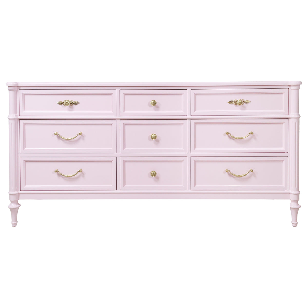 Dixon Powdermaker Dresser Restored in Ballet Pink l Vintage Furniture