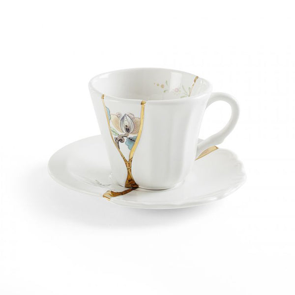 Kintsugi Coffee Cup With Saucer - N’3”