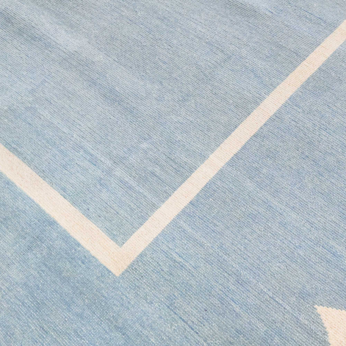 Ruby Blue Turkish Knot Rug | Blue Scalloped Rug – Scout Design Studio