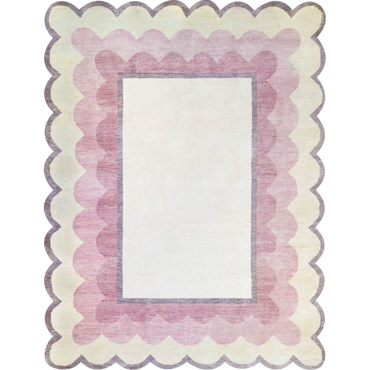 Ruby Plum Turkish Knot Rug | Pink Scalloped Rug – Scout Design Studio