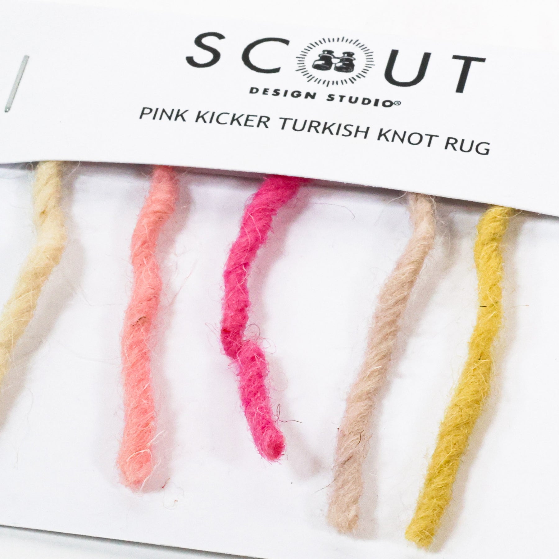 Pink Kicker Rug Thread Sample | Hand-Knotted Rug Sample – Scout Design ...