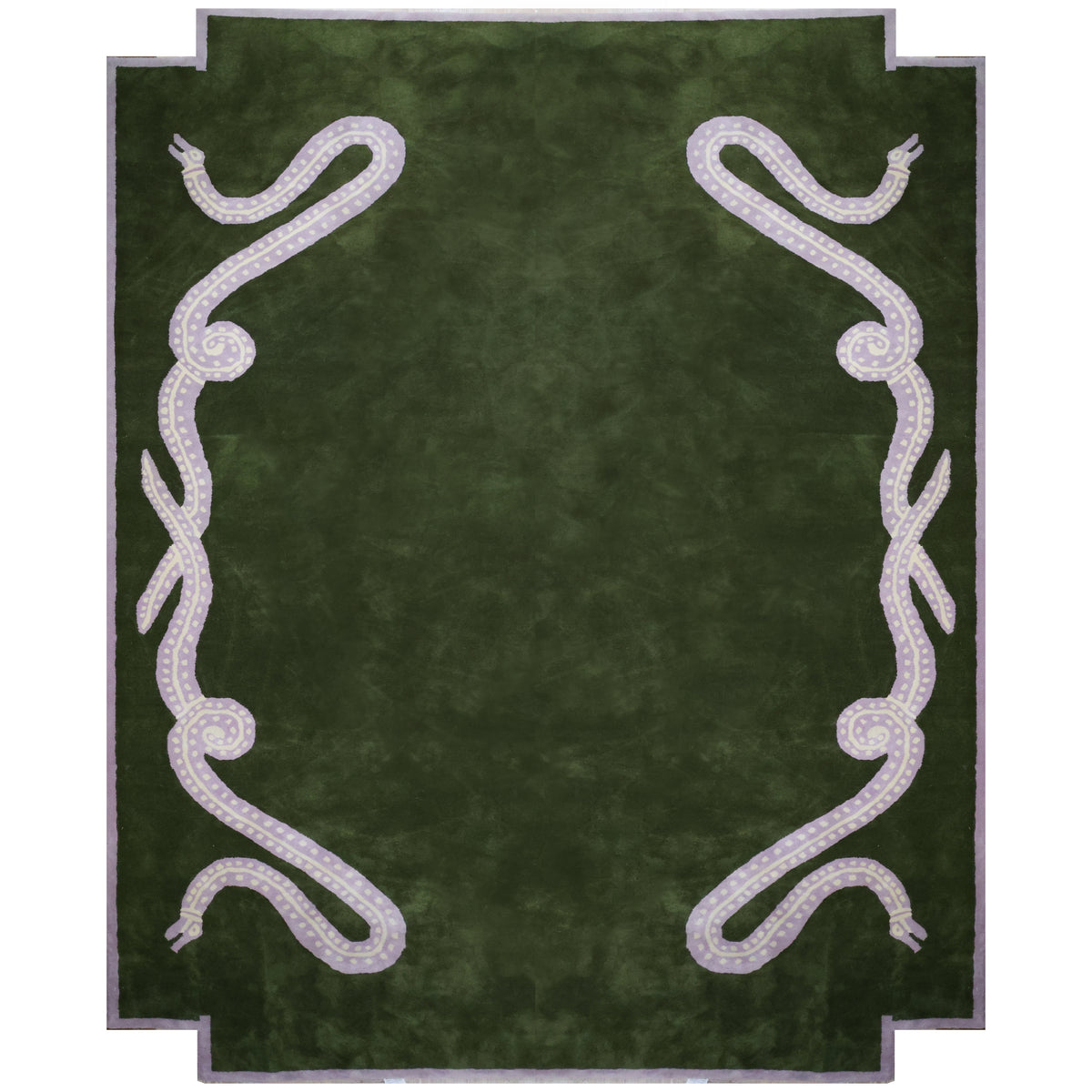 Viper Olive Tufted Rug | Green Snake Unique Rug – Scout Design Studio