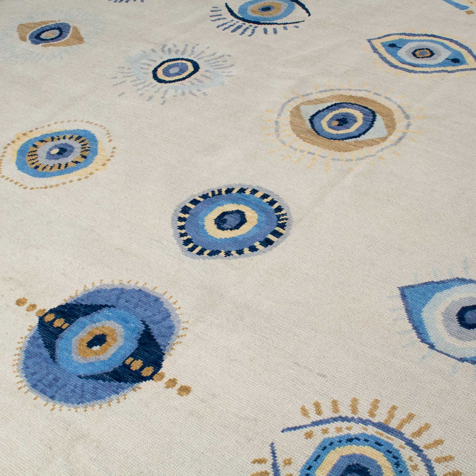 Blink Turkish Knot Rug in Blue | Eye Rug – Scout Design Studio