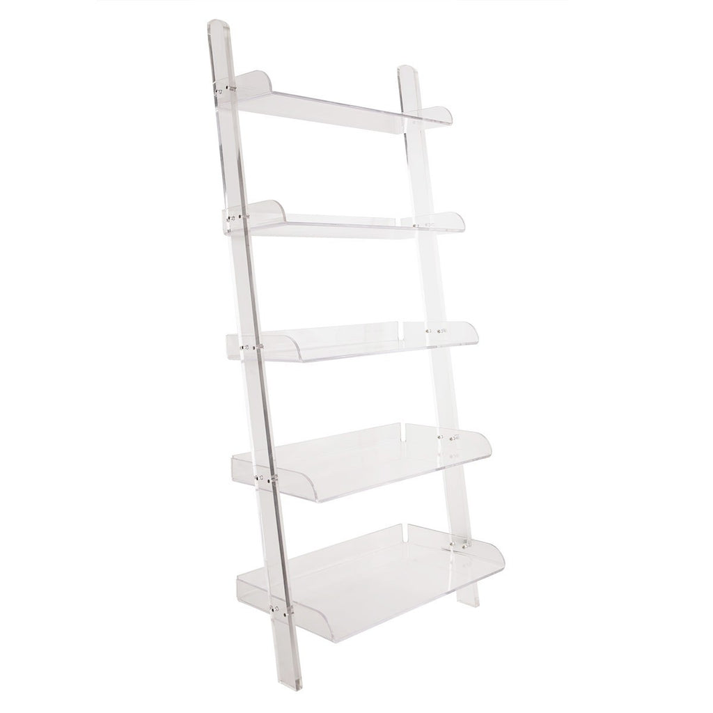 Clear Acrylic ladder bookcase