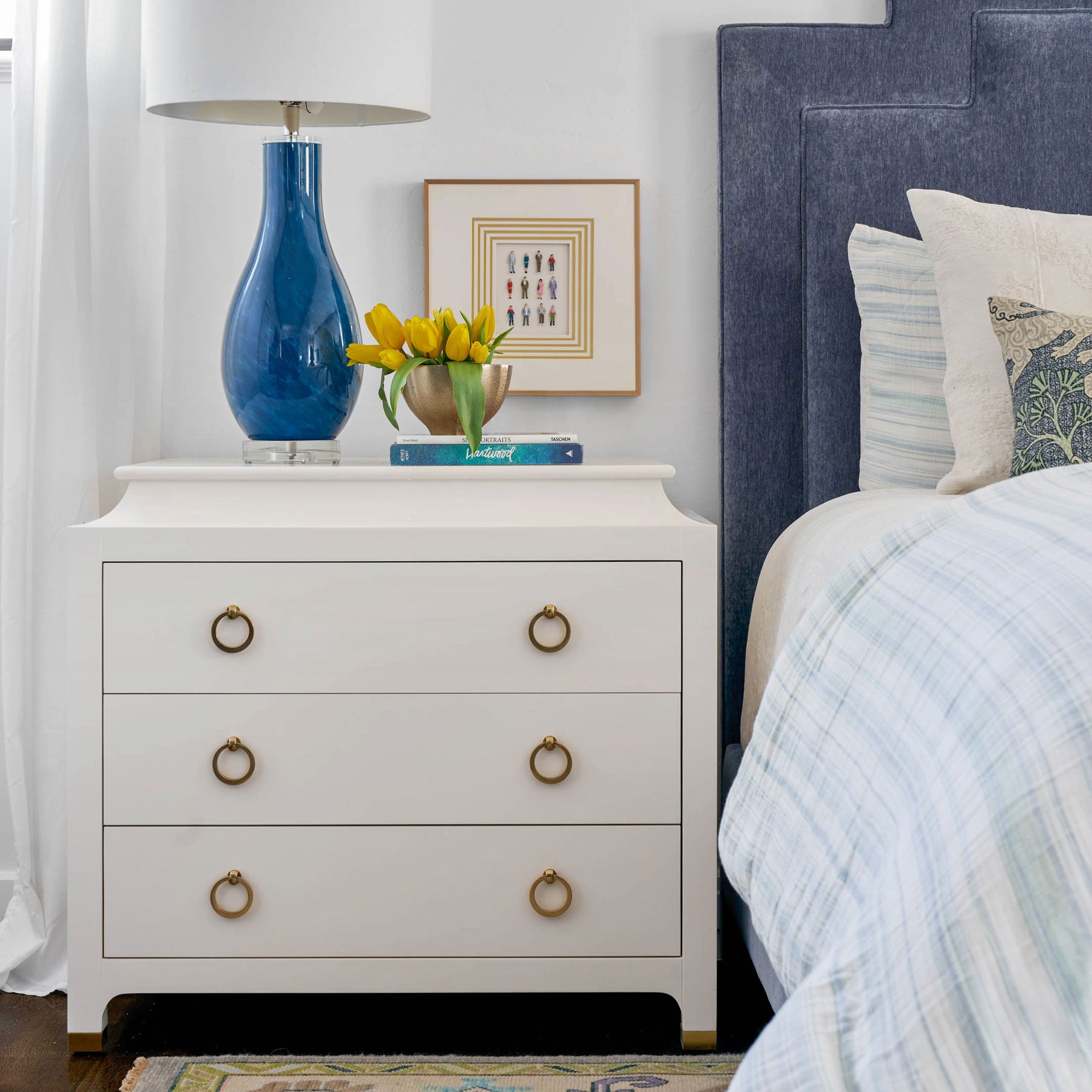 Espionage Chest In White Lacquer | Contemporary Nightstand – Scout