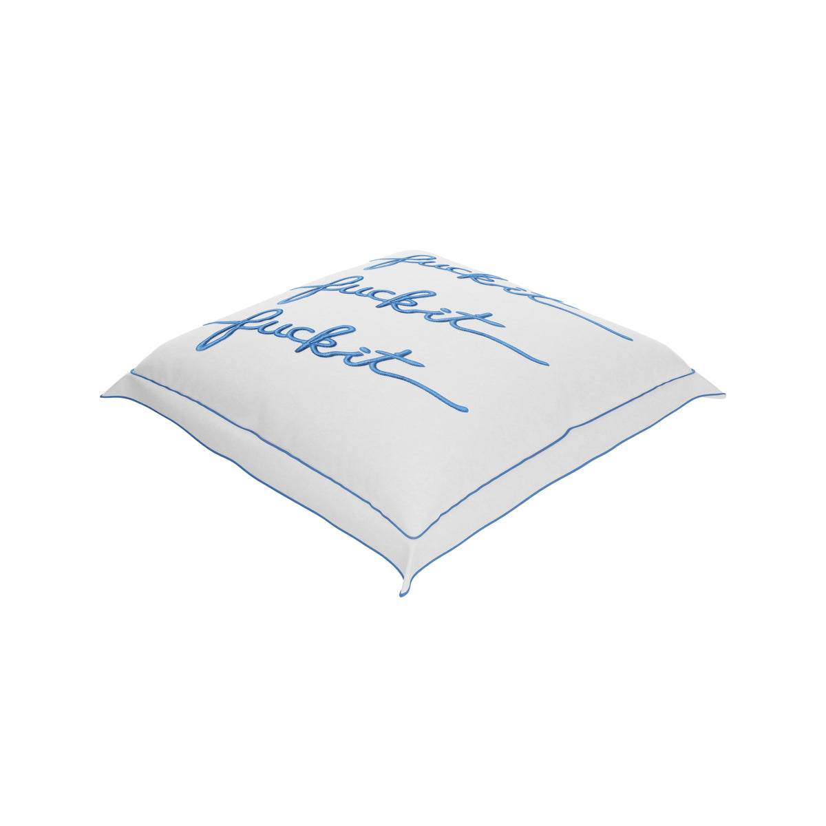 Fuck It Pillow Cover - Sapphire | Unique Embroidered Pillow Cover ...
