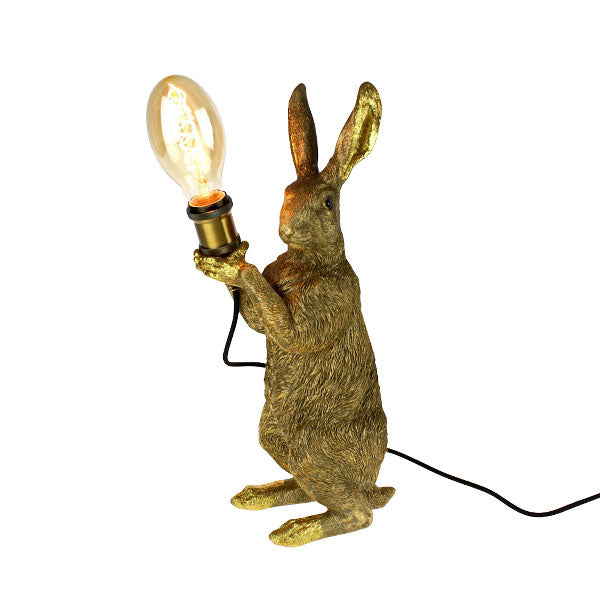 Willdoak Bunny Table Lamps, 15.7" Gold Rabbit Lamp for 15.7